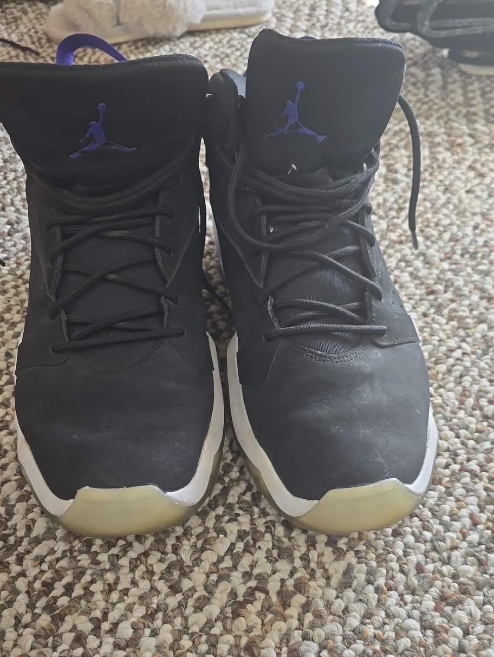 Jordan Men’s Black & Purple High-Top Sneakers